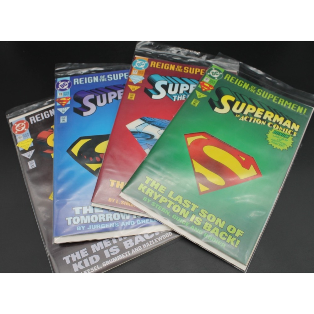 Reign of the Supermen Comic Lot 4 Superman DC 1993 Return of Superman Storyline